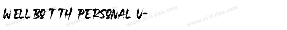 wellbotth personal u字体转换